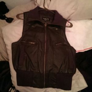 Chocolate coloured vest